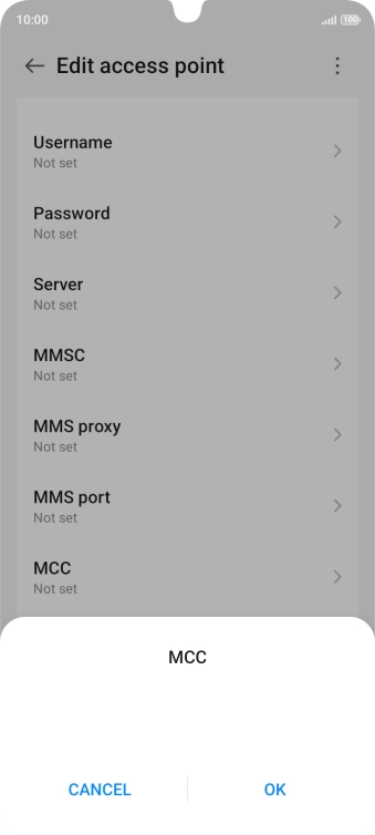Key in 505 and press OK.