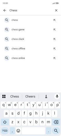 Key in the name or subject of the required app and press the search icon.