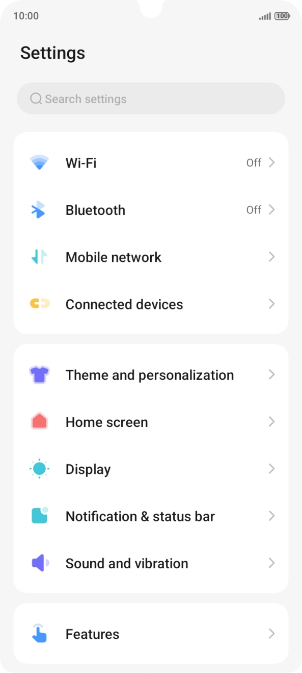 Press Mobile network. Press Mobile network.