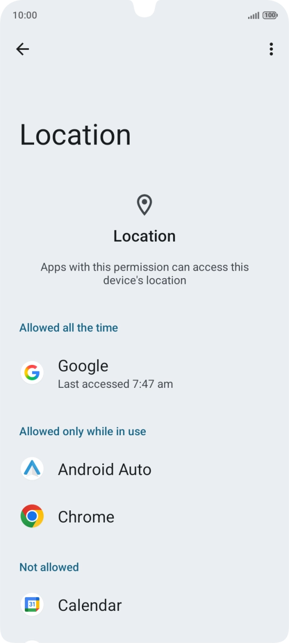 Press the required app.