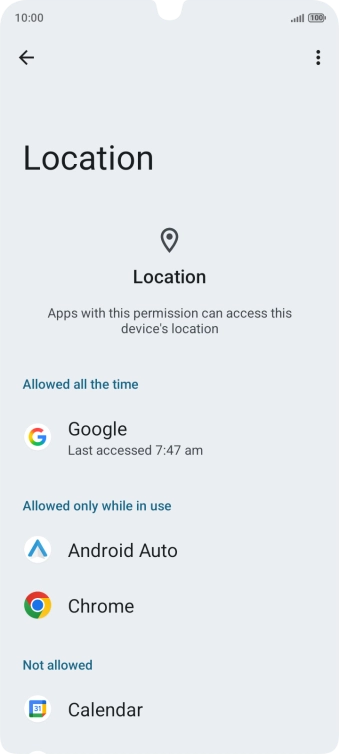 Press the required app.