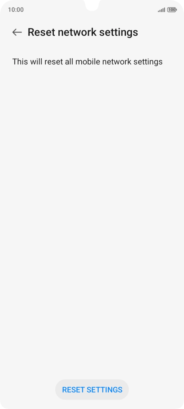 Press RESET SETTINGS. Press RESET SETTINGS.