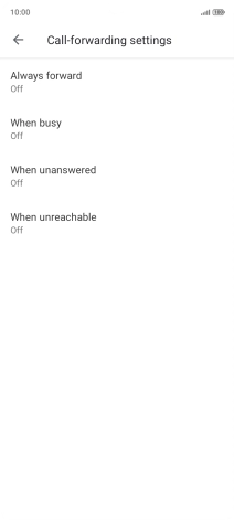 Press the required divert type.
