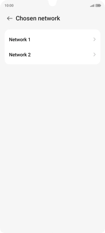 Press the required network.