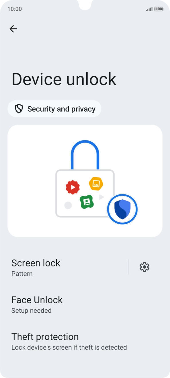 Press Screen lock and key in the current phone lock code.