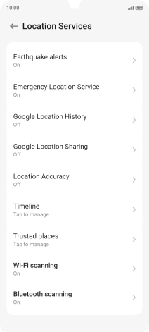 Press Location Accuracy.