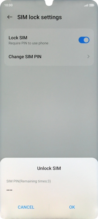 Key in your PIN and press OK.