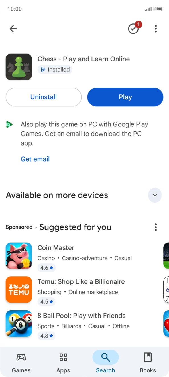 Slide your finger upwards starting from the bottom of the screen to return to the home screen.