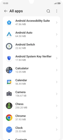 Press the required app.