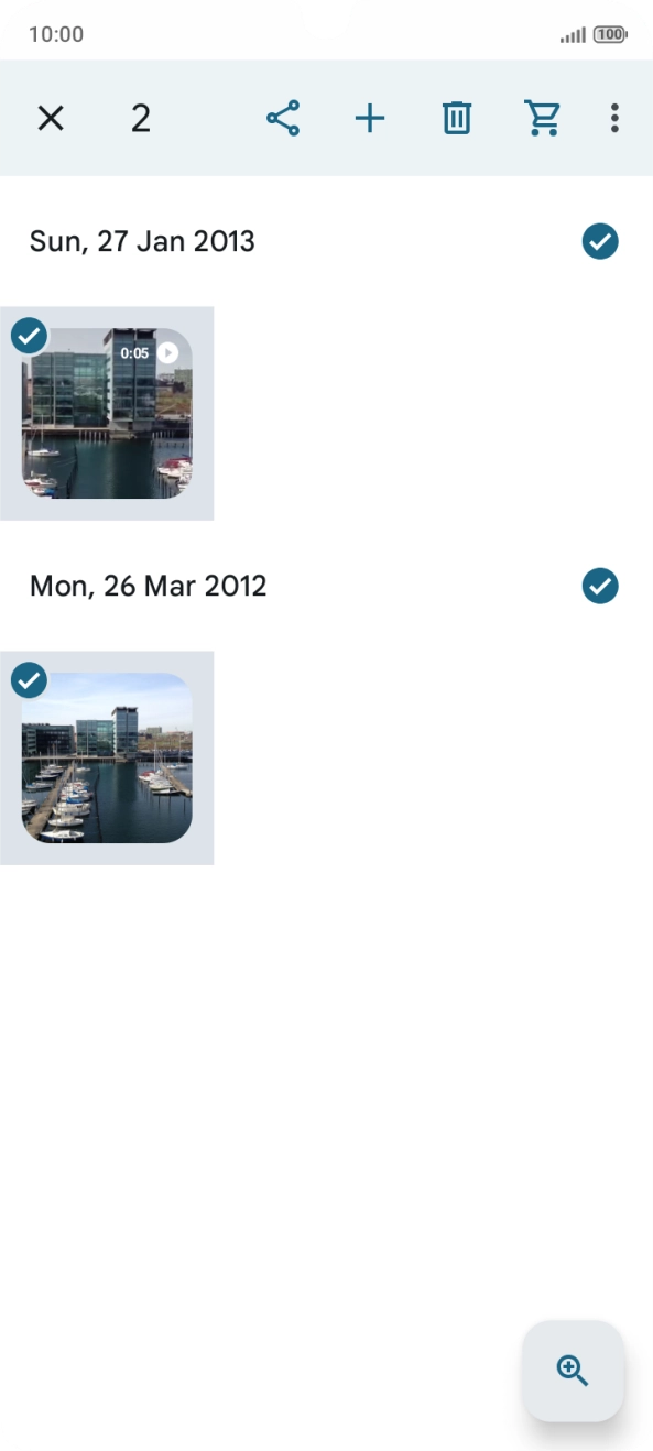 Press the share icon.