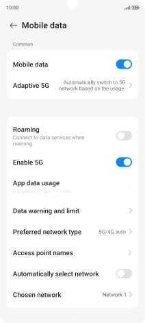 Press the indicator next to 