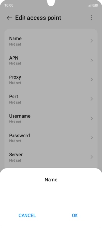 Key in Telstra Internet and press OK.