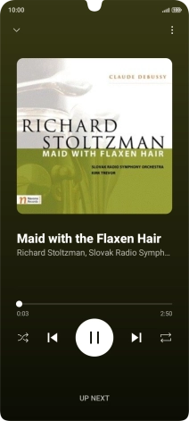 Press arrow right to go to the next audio file.