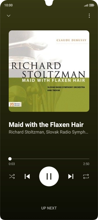 Press arrow right to go to the next audio file.