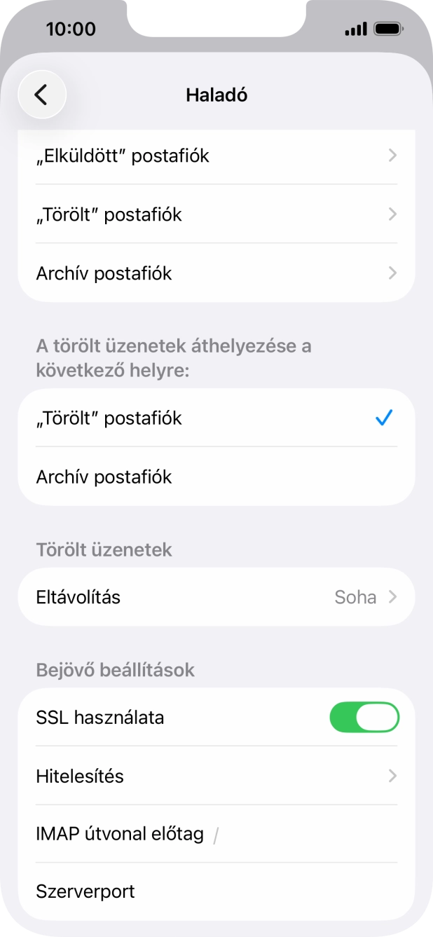 Válaszd a Hitelesítés lehetőséget.
