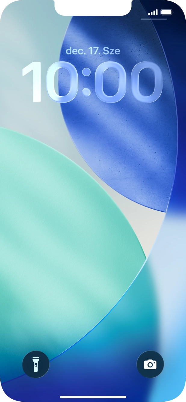 Húzd az ujjad felfelé a kijelző aljáról.