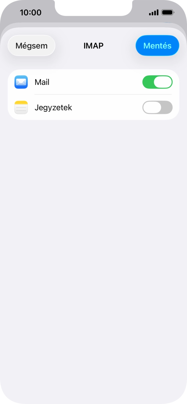 Válaszd a Mentés lehetőséget. Beállította a rendszer az e-mail-fiókodat. Amennyiben további beállításokat kívánsz alkalmazni a bejövő és kimenő szerverhez, az alábbi lépésekkel folytasd.