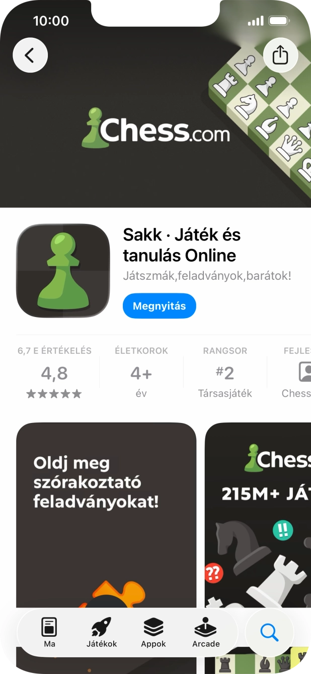 Húzd az ujjad felfelé a kijelző aljáról, hogy visszatérj a kezdőképernyőhöz.