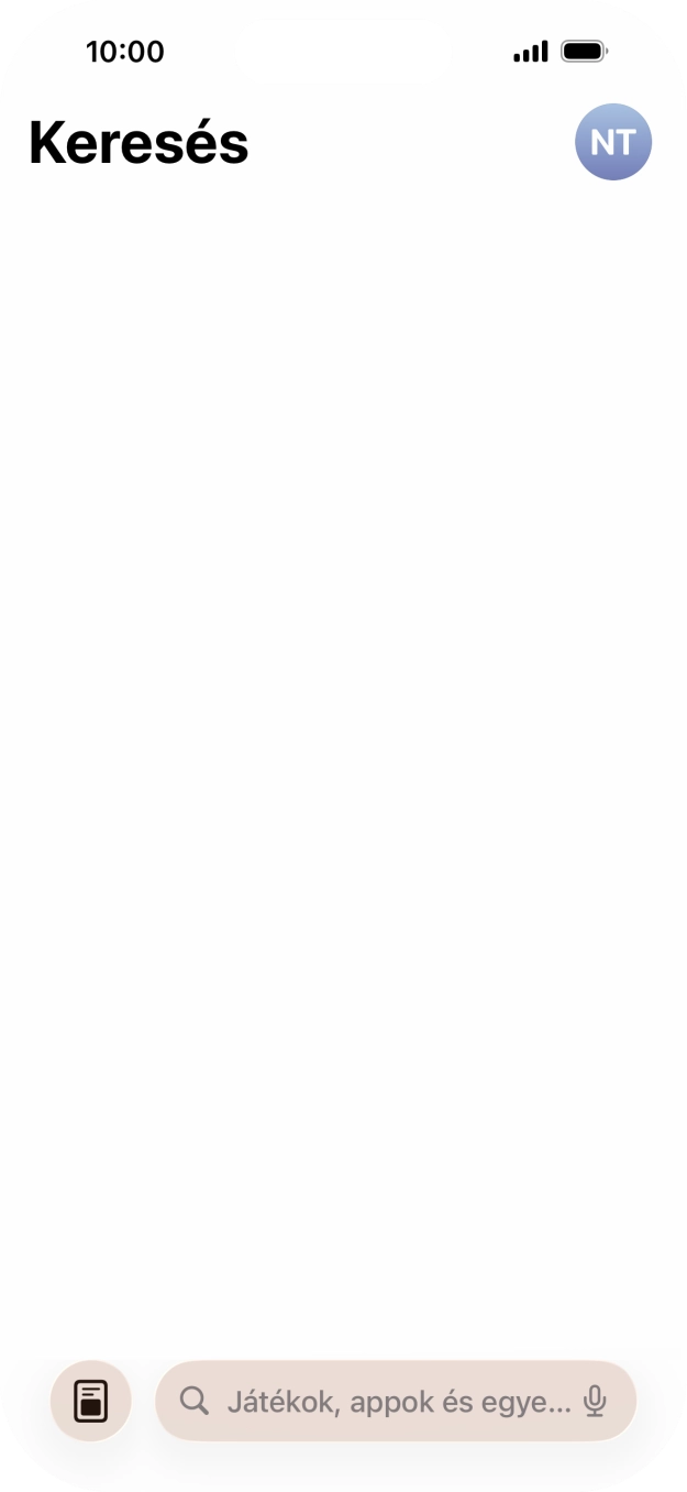 Kattints a keresés mezőre, és írd be a keresett alkalmazás nevét vagy tárgykörét.