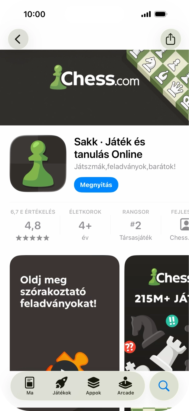 Húzd az ujjad felfelé a kijelző aljáról, hogy visszatérj a kezdőképernyőhöz.