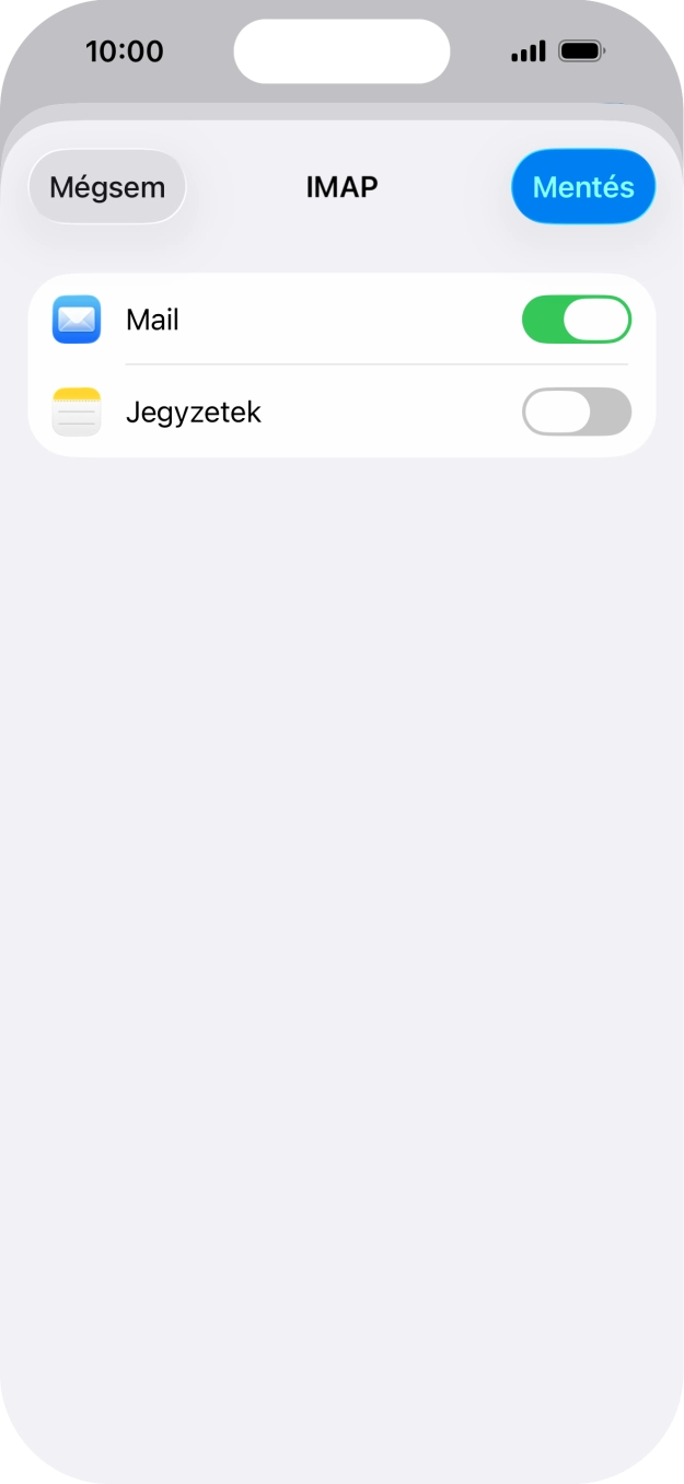 Válaszd a Mentés lehetőséget. Beállította a rendszer az e-mail-fiókodat. Amennyiben további beállításokat kívánsz alkalmazni a bejövő és kimenő szerverhez, az alábbi lépésekkel folytasd.