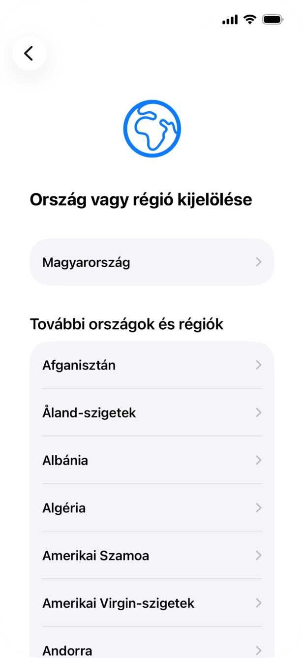 Válaszd ki a kívánt országot vagy régiót.