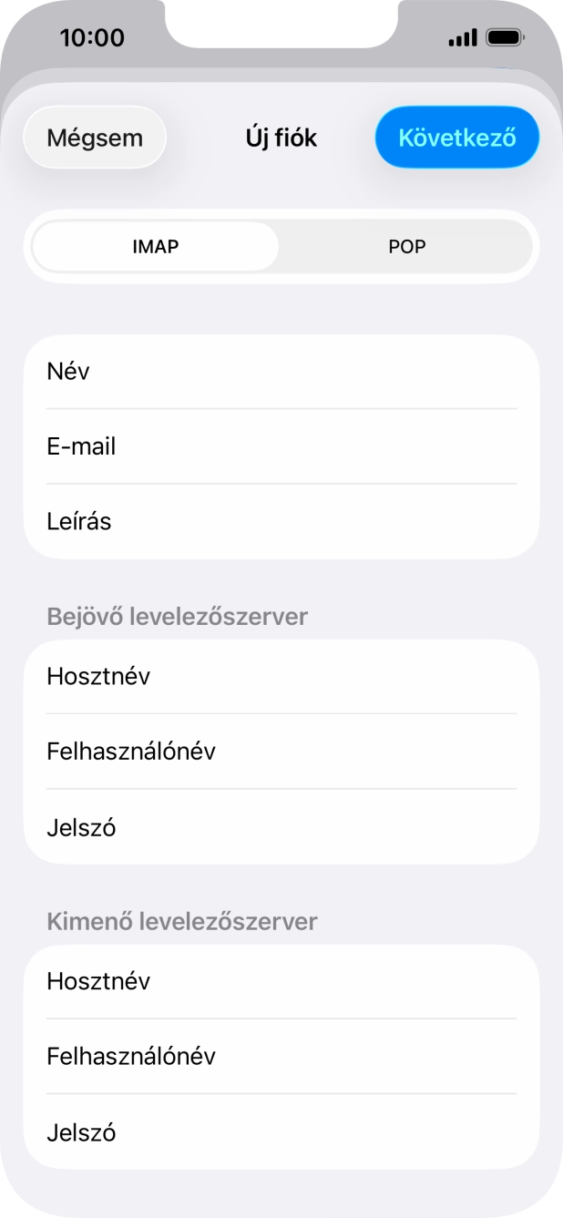 Válaszd a Következő lehetőséget.