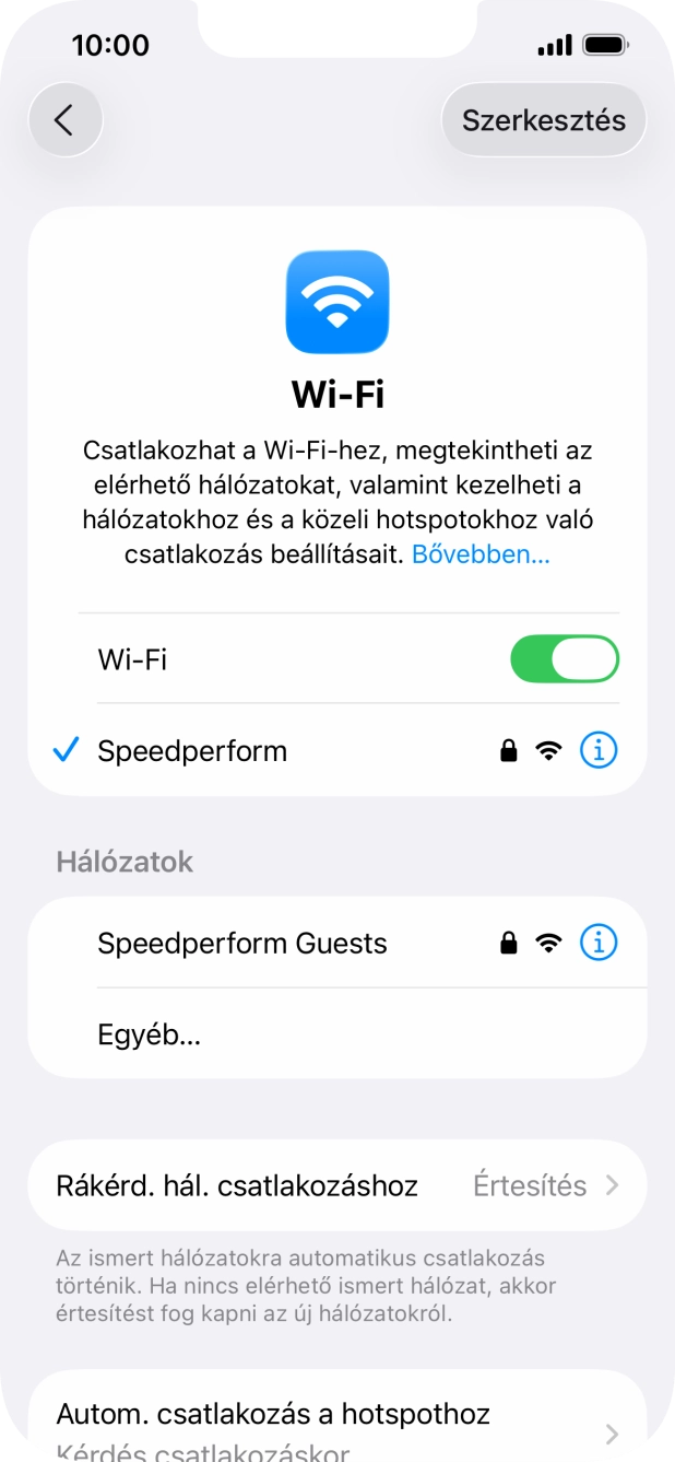 Húzd az ujjad felfelé a kijelző aljáról, hogy visszatérj a kezdőképernyőhöz.