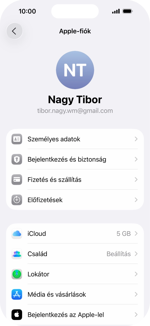Húzd az ujjad felfelé a kijelző aljáról, hogy visszatérj a kezdőképernyőhöz.