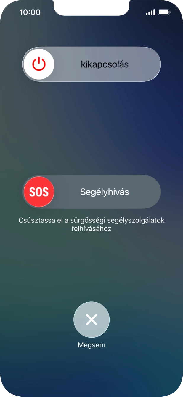 Kattints a kikapcsolás ikonra, és húzd az ikont jobbra.