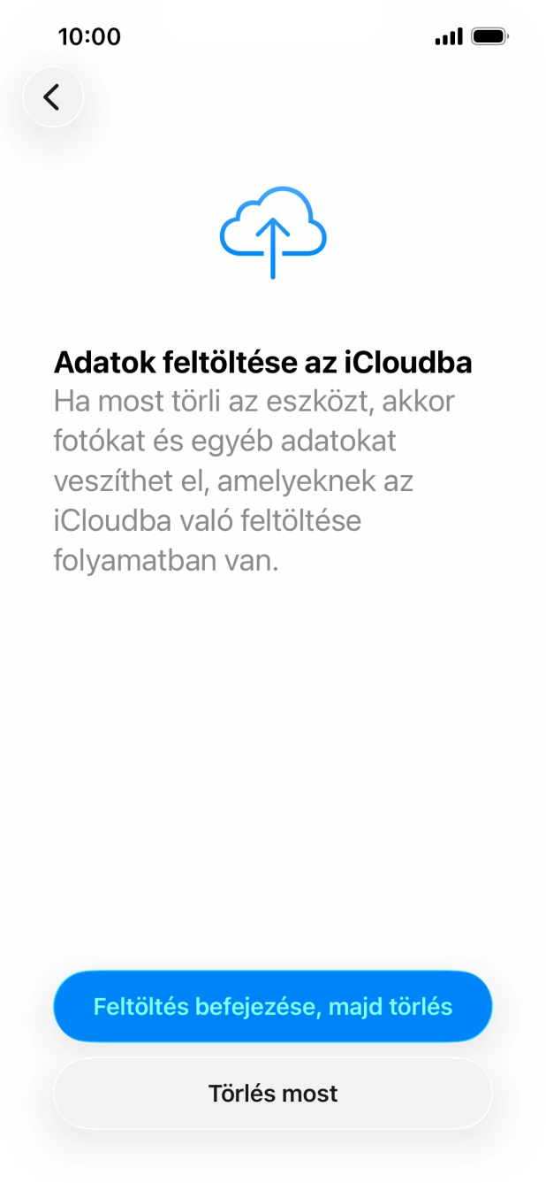 Válaszd a Törlés most lehetőséget.