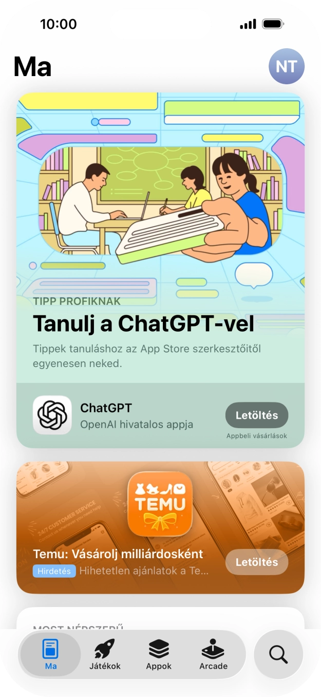 Kattints a keresés ikonra.