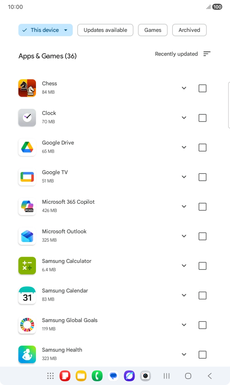 Press the required app.