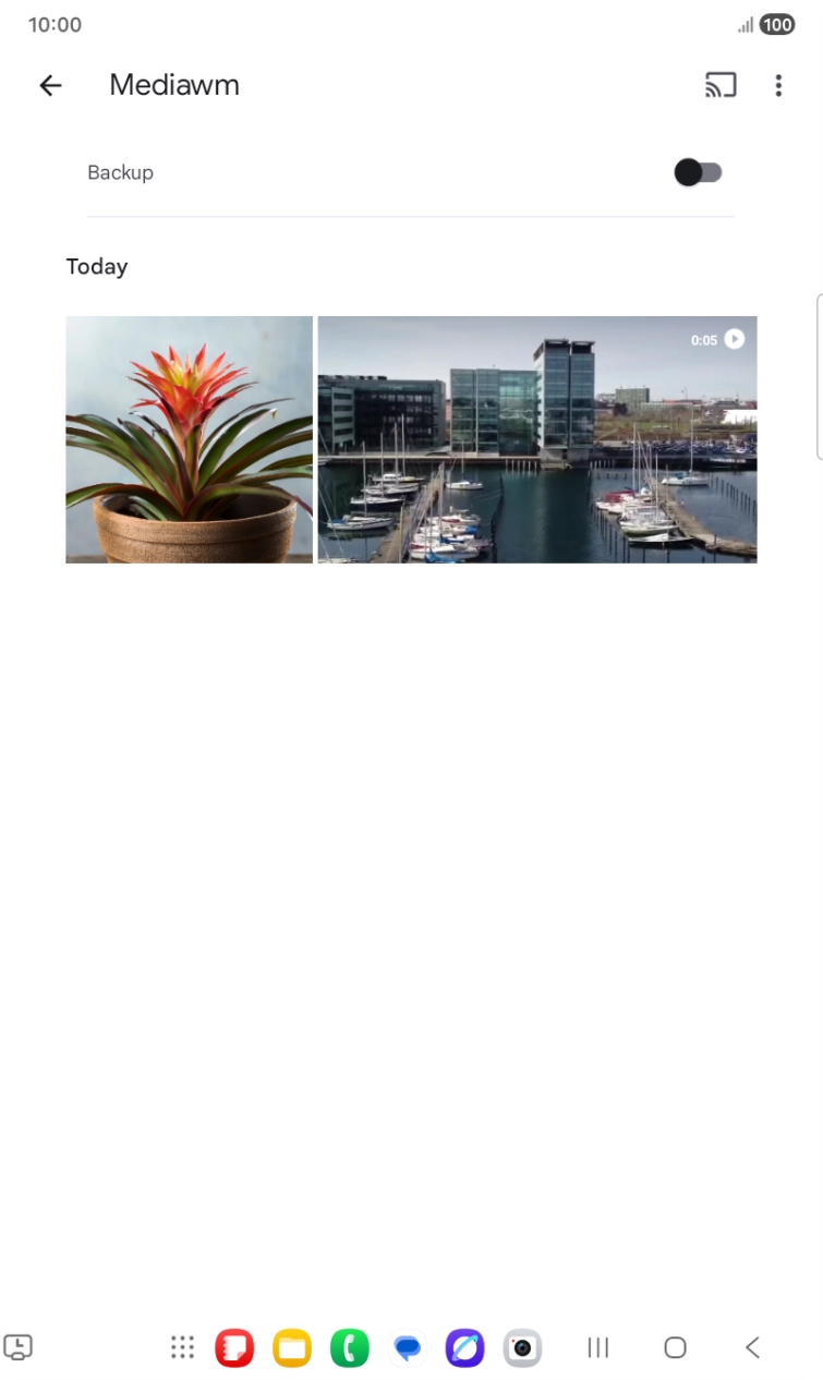 Go to the media content you want to cast from your tablet.