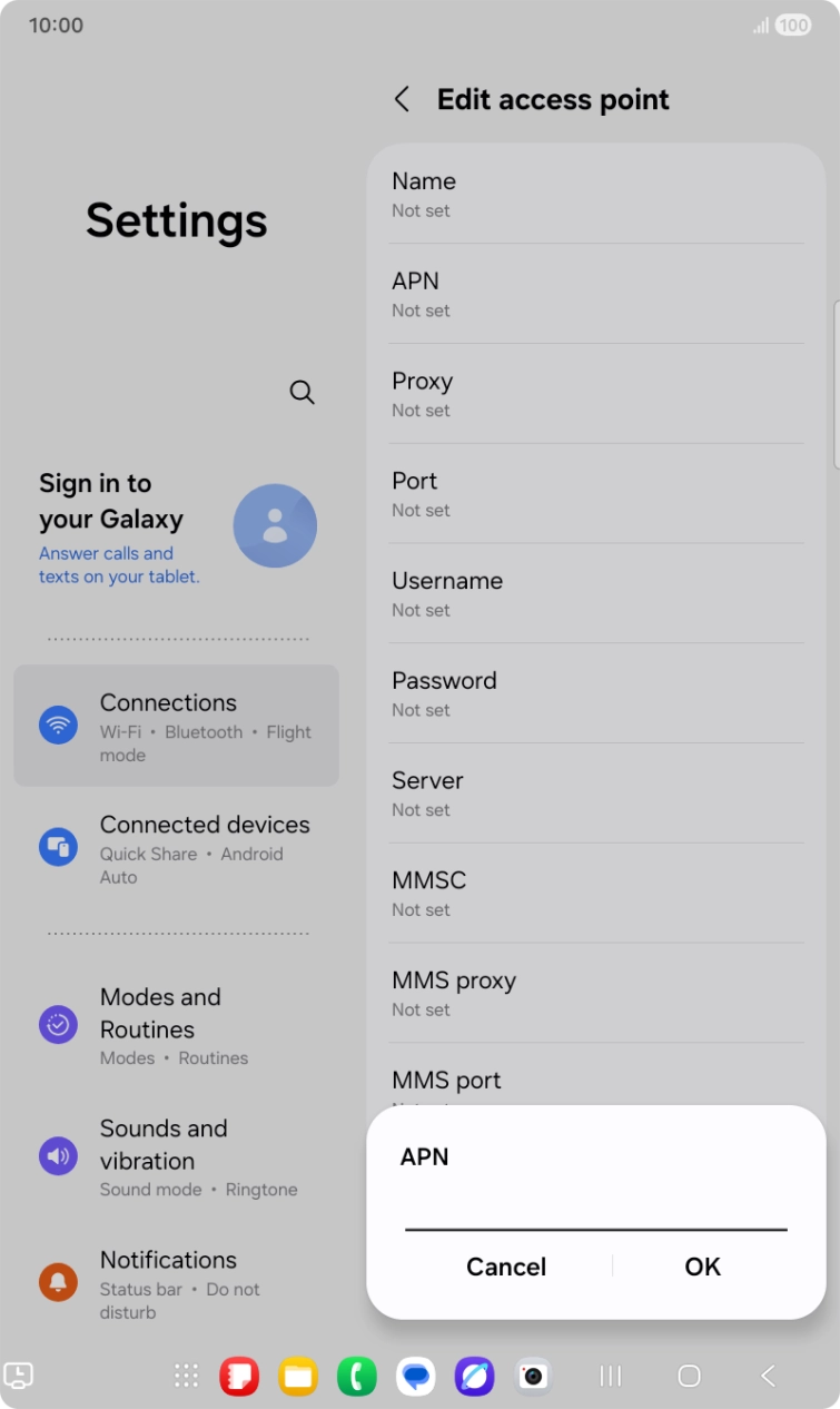 Key in mobile.o2.co.uk and press OK.