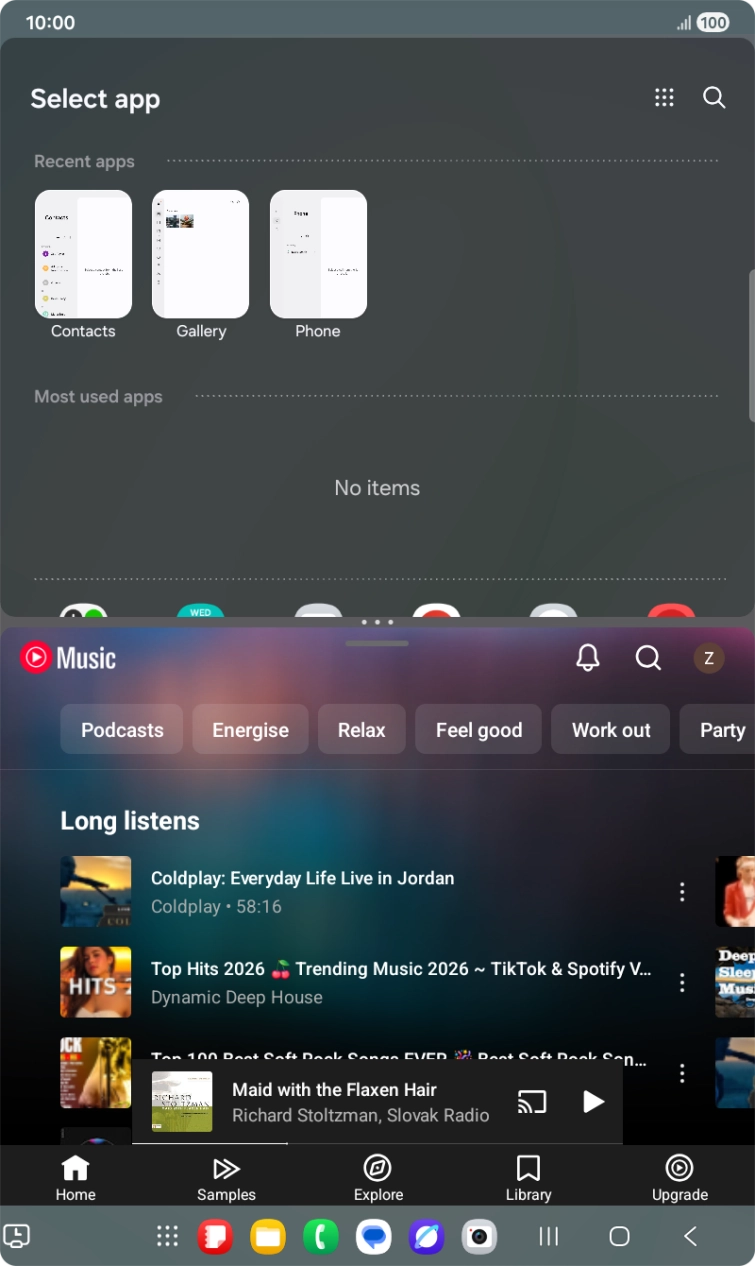 Press the second application.