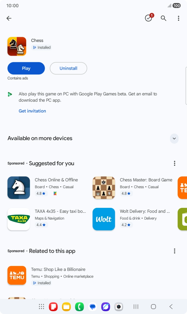 Press the Home key to return to the home screen.