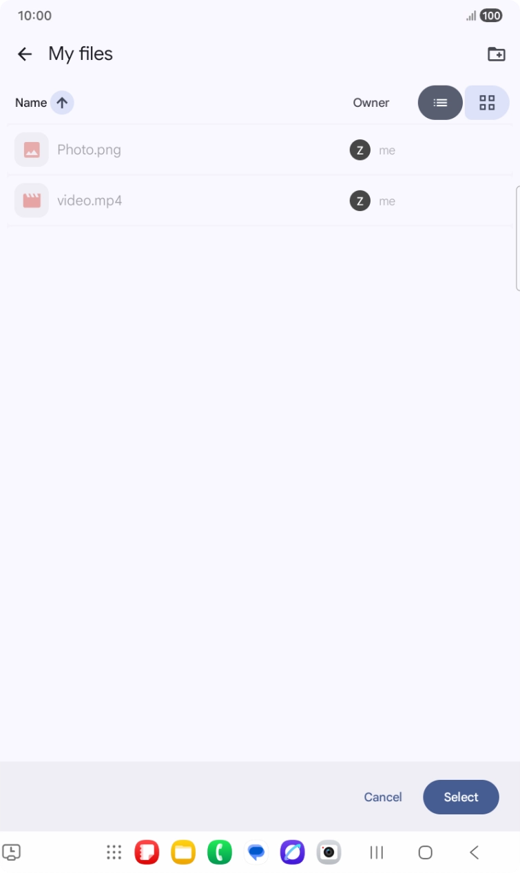 To create a new folder, press the new folder icon and follow the instructions on the screen to create a new folder.