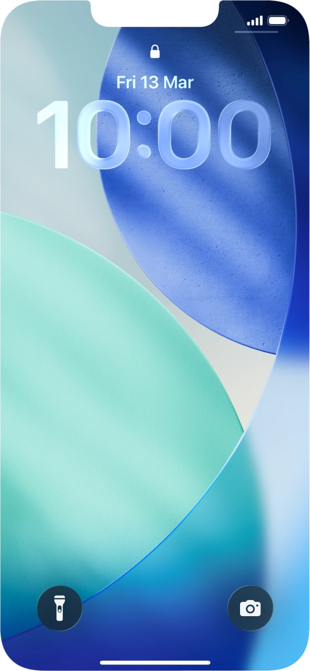 Press and hold anywhere on the lock screen.