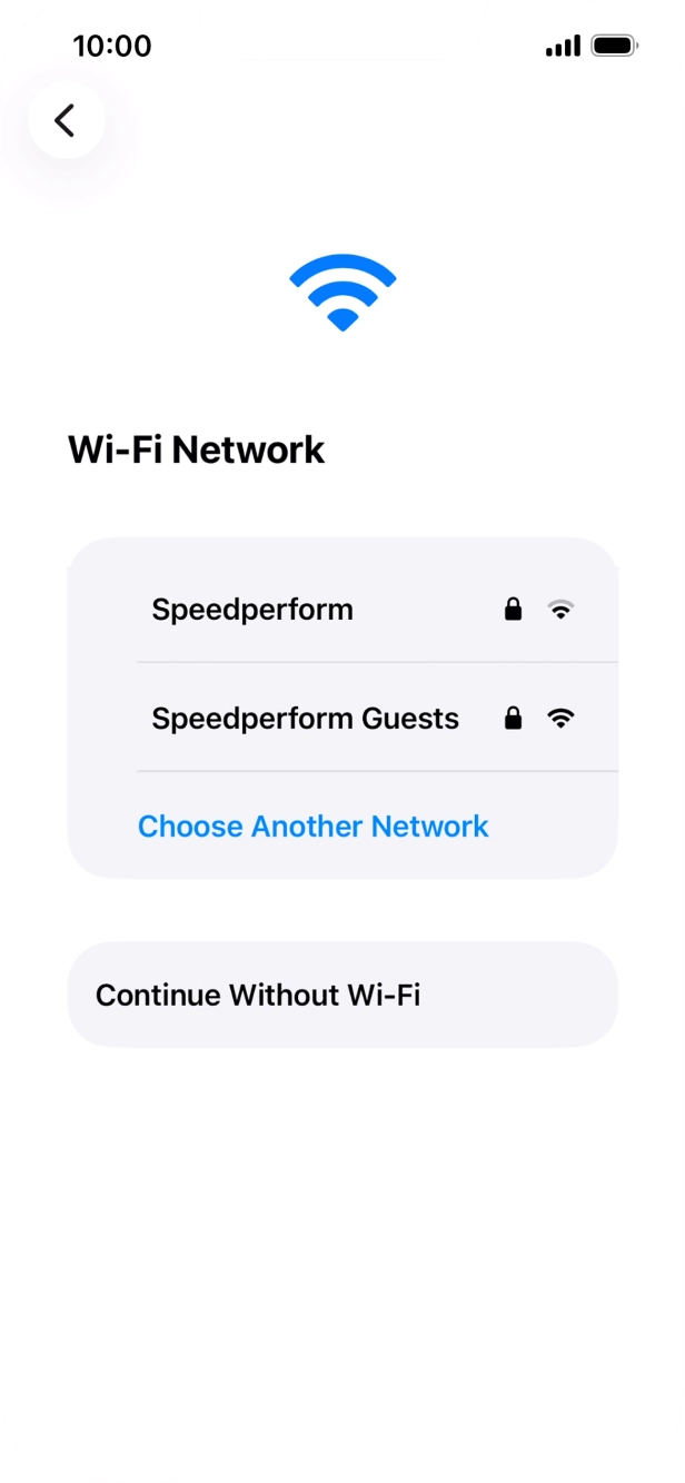 Press the required Wi-Fi network.