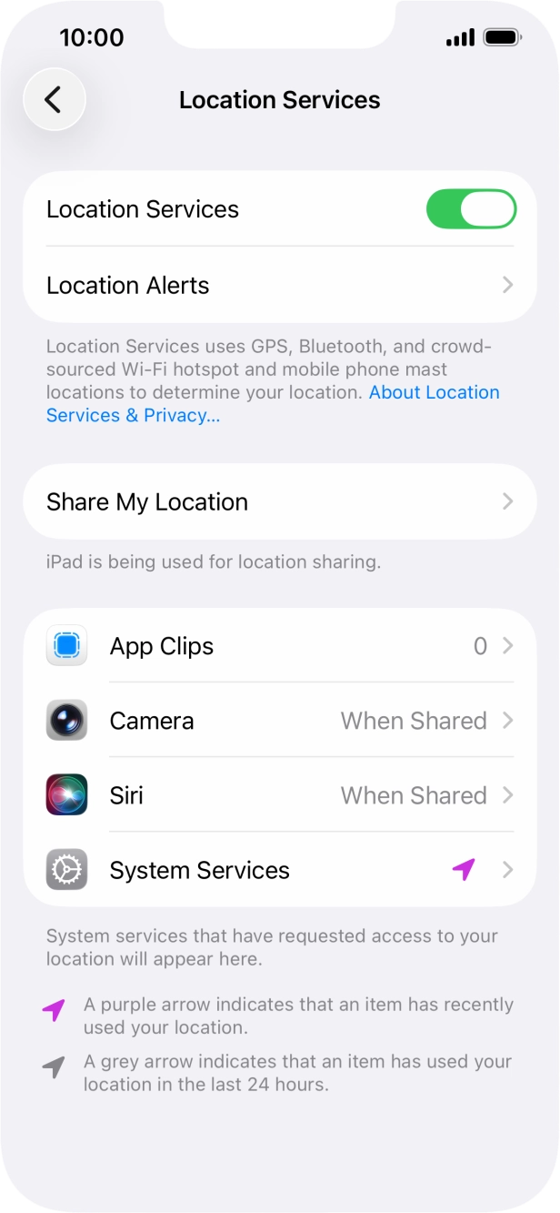 Press the required app.
