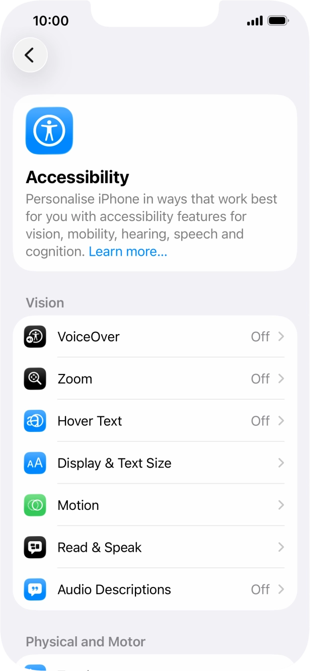 Press the required category below 