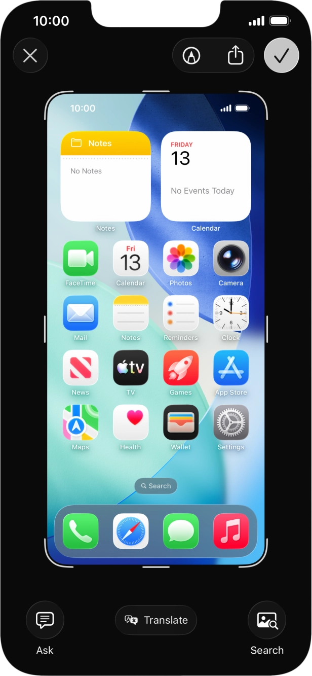 Follow the instructions on the screen to edit and save your screenshot. Follow the instructions on the screen to edit and save your screenshot.