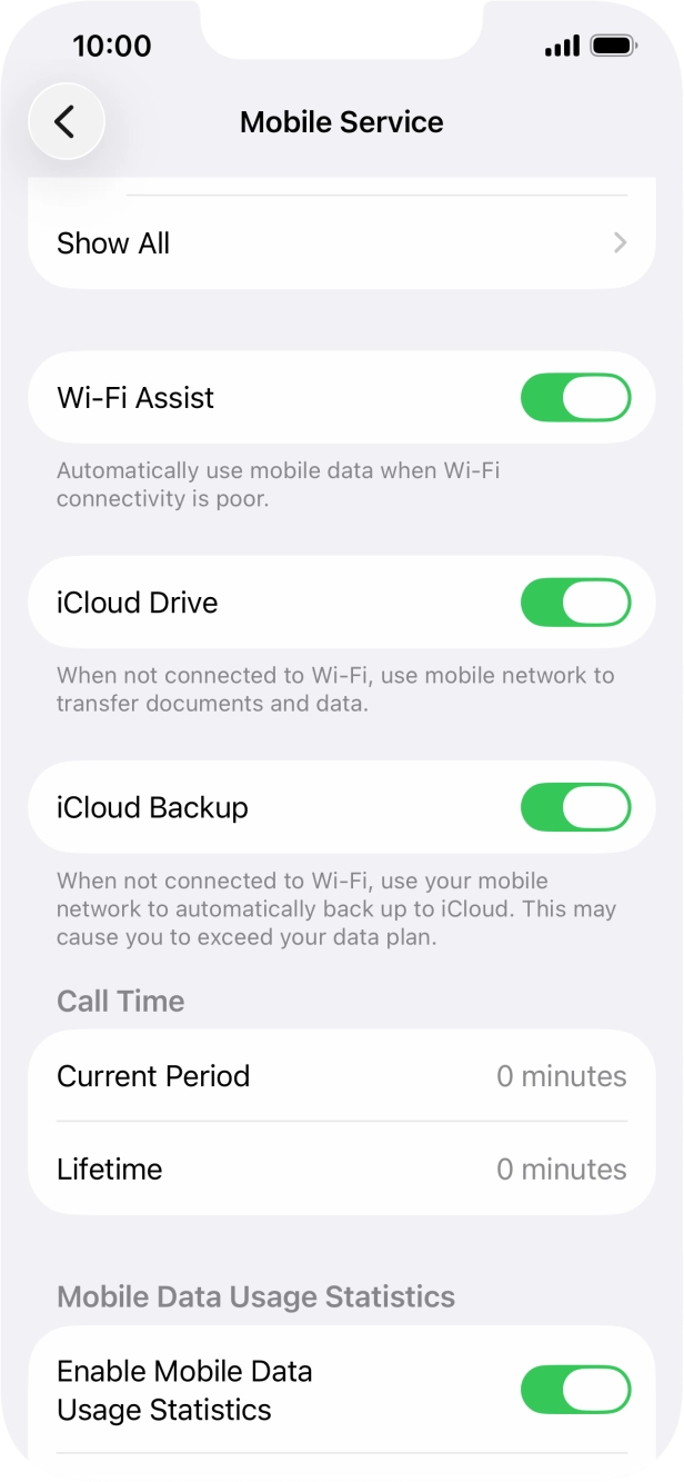 Press the indicator next to 