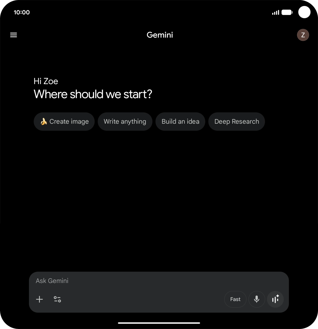 Press the profile icon.