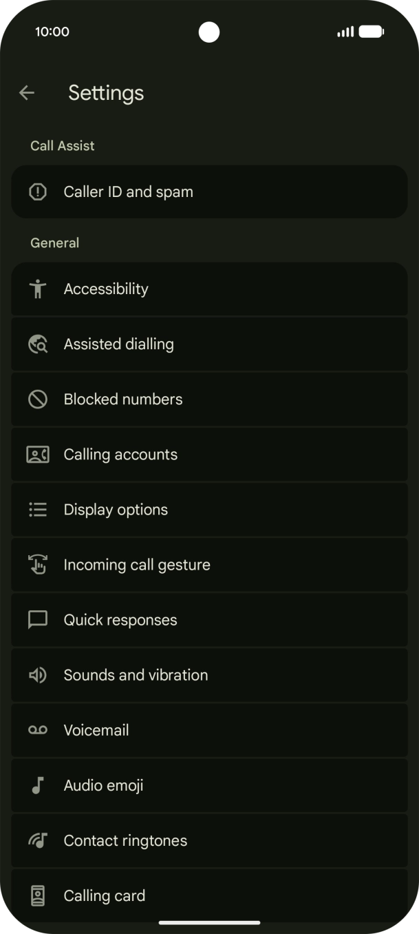 Press Calling accounts.