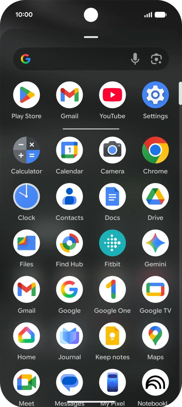 Press and hold the required app icon.