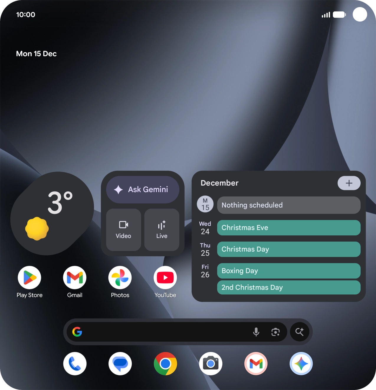 Slide your finger slowly upwards starting from the bottom of the screen until the list of running applications is displayed.