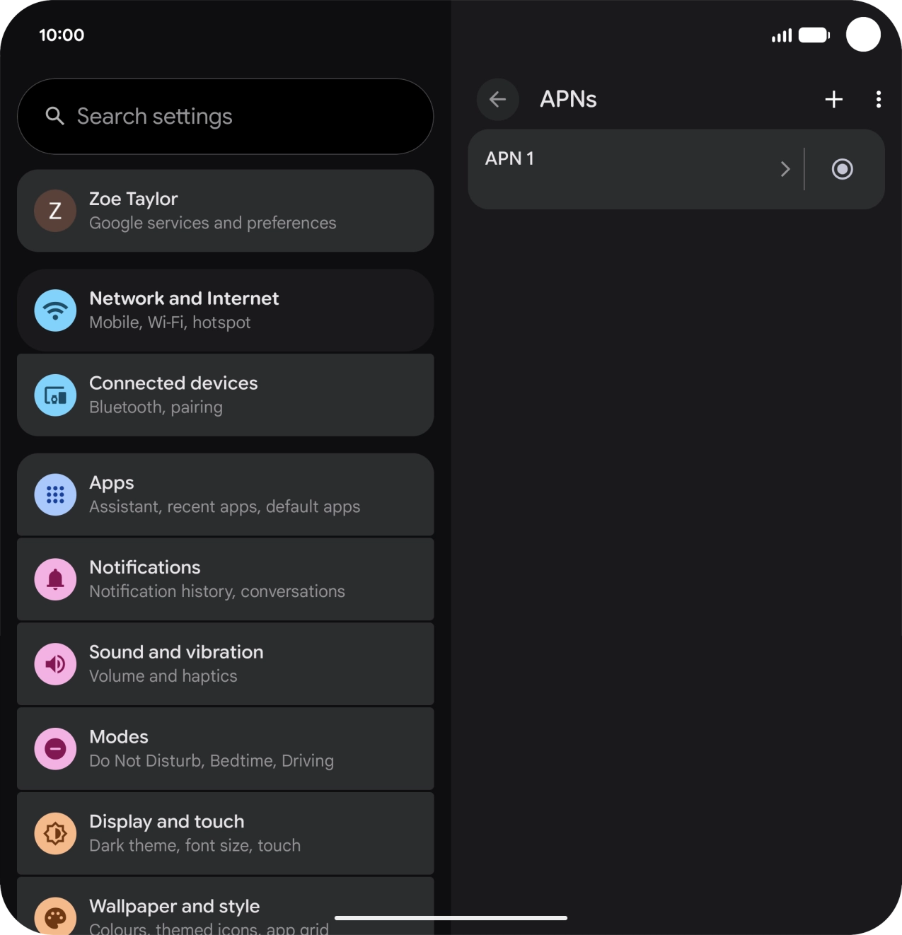 Press the add icon.