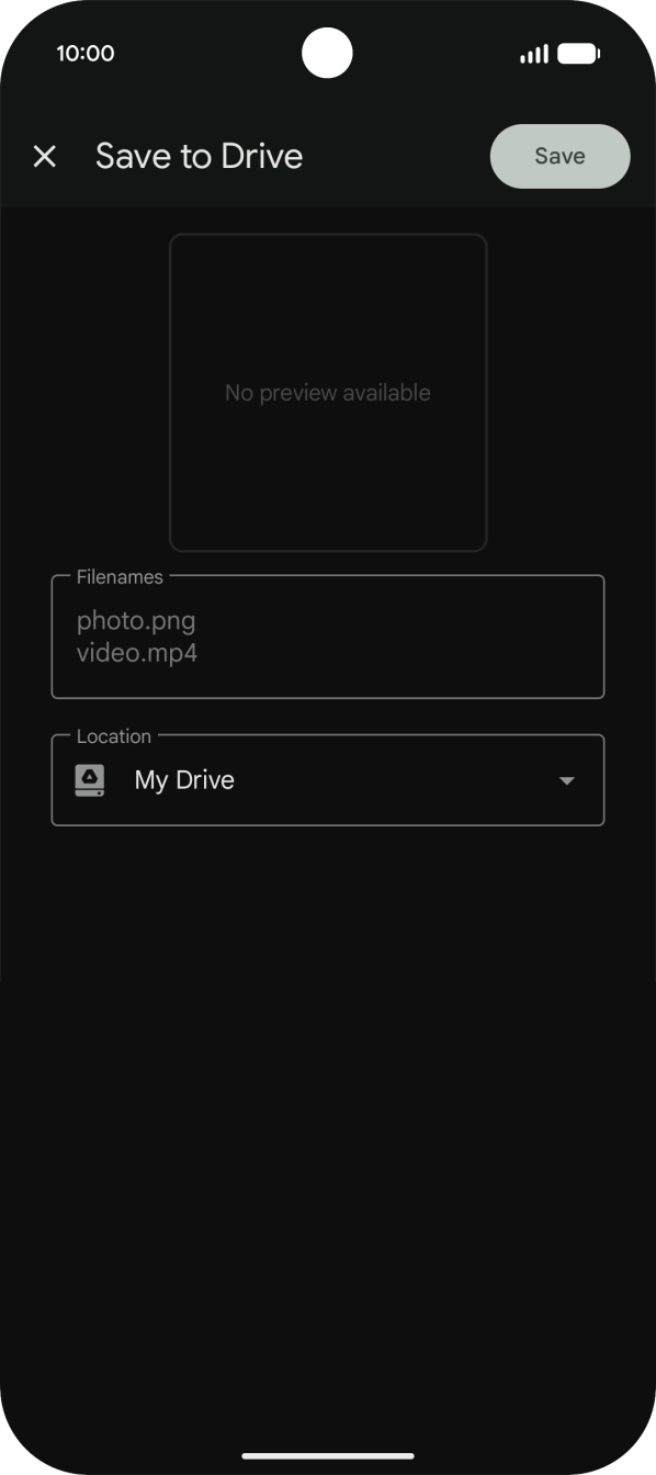 Press the field below 'Location' and go to the required folder.